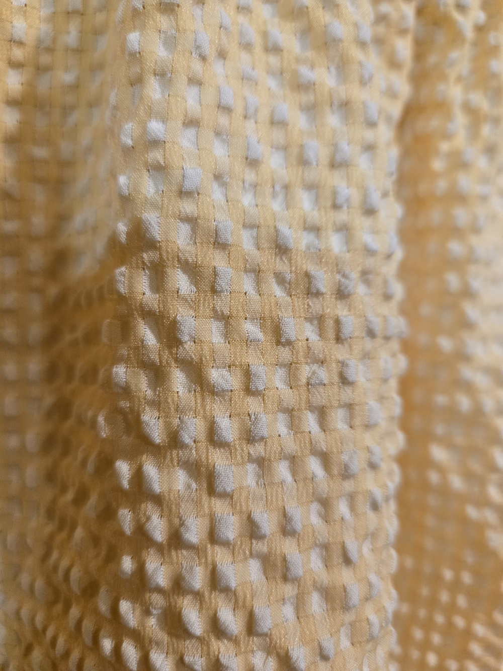 BUCKETLIST Yellow Ruffle Sleeve Textured Top NWOT - Picture 2 of 2
